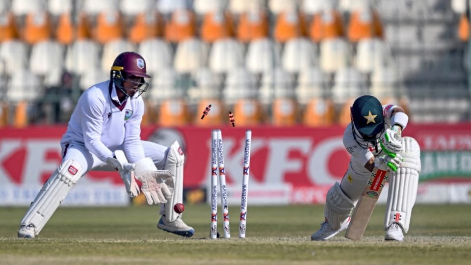 Mohammad Rizwan was bowled by Jomel Warrican, who took the match and series honours