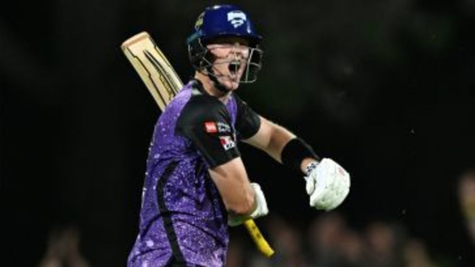 Mitchell Owen celebrates a stunning century