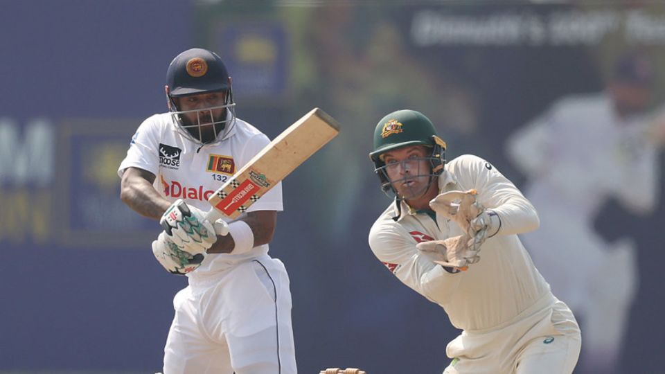 Kusal Mendis' half-century was ended by a top edge