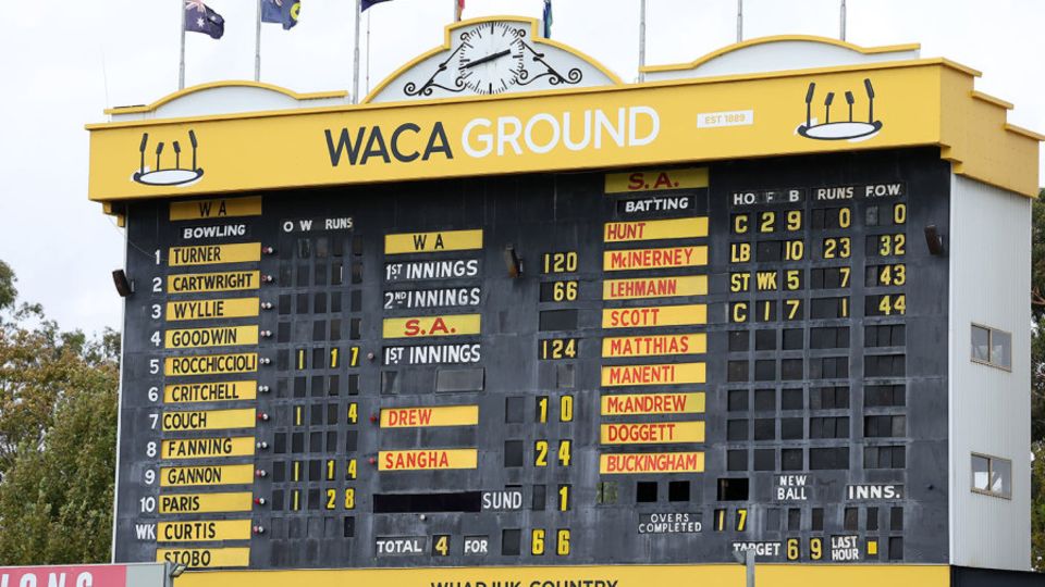 The WACA scoreboard reflects a extraordinary match