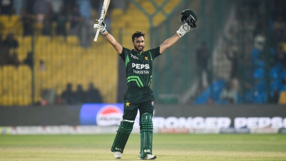 Salman Agha hit his maiden ODI hundred