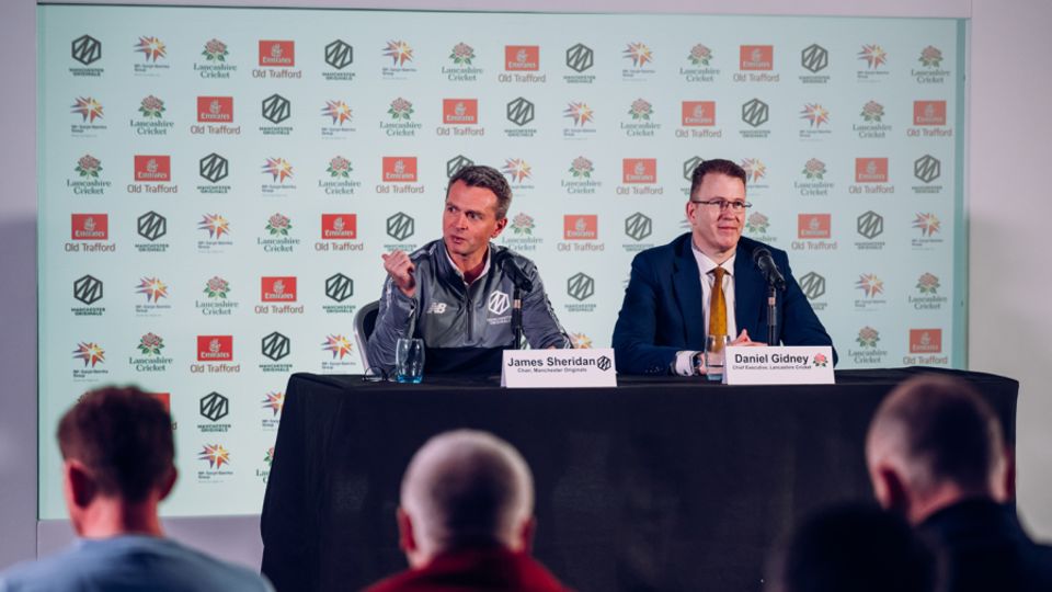 Sheridan and Gidney speak to the press