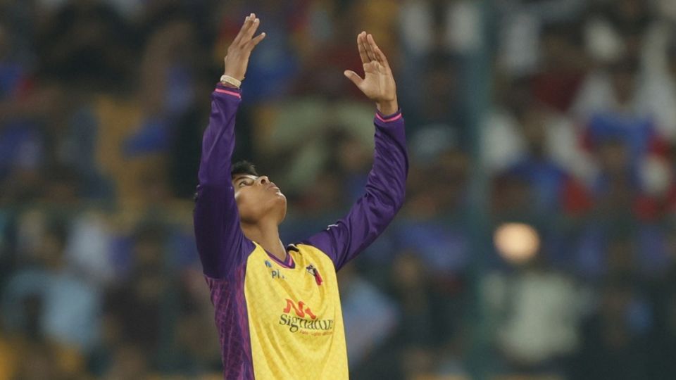 Kranti Goud celebrates dismissing Meg Lanning