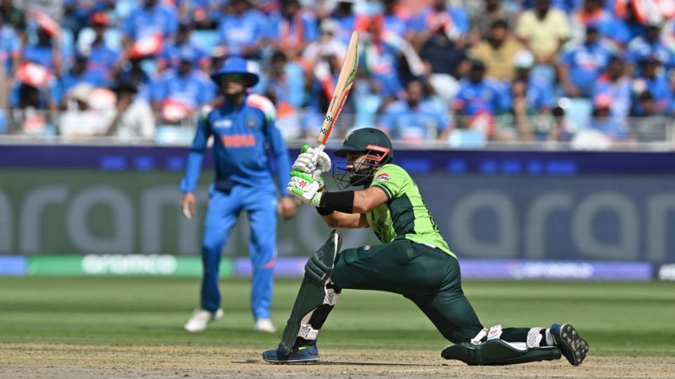 Mohammad Rizwan swept his first ball through midwicket