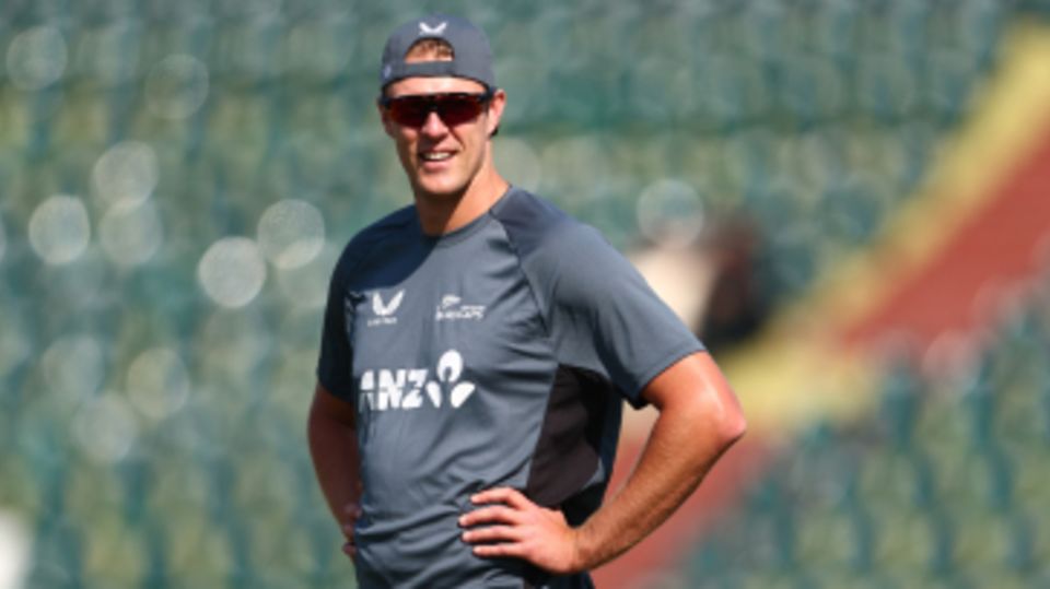 Kyle Jamieson trains on the eve of what could be his first game for New Zealand in a year