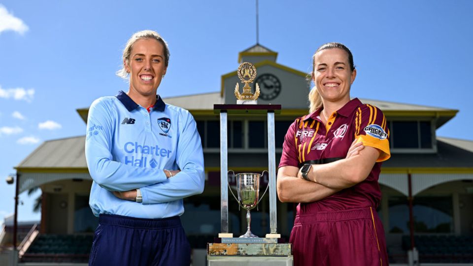 Georgia Adams and Georgia Redmayne ahead of the WNCL final between Queensland and NSW