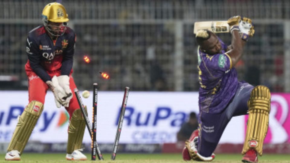 Andre Russell was done in by a googly
