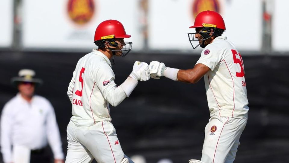 Jason Sangha and Alex Carey shared a match-winning 202-run stand