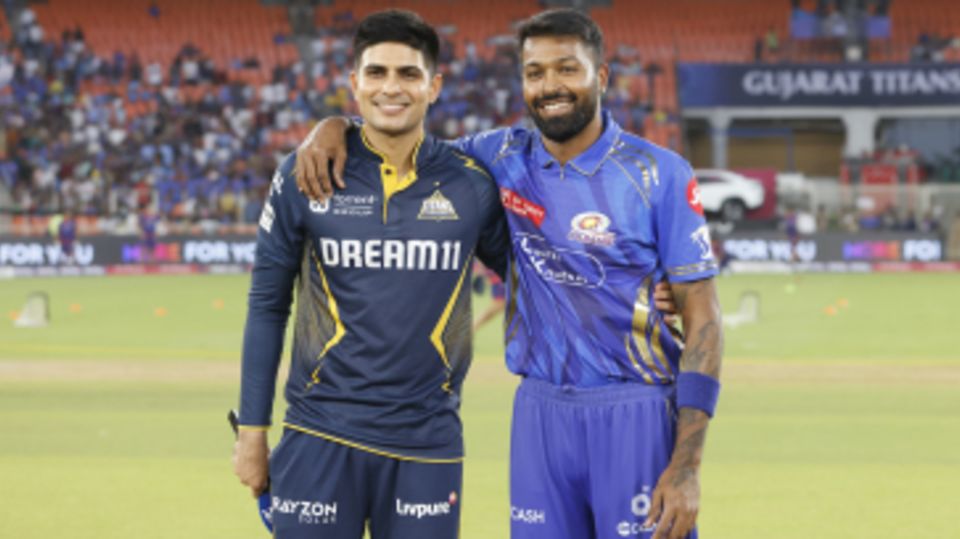 Shubman Gill and Hardik Pandya at the toss, which the latter won and chose to field