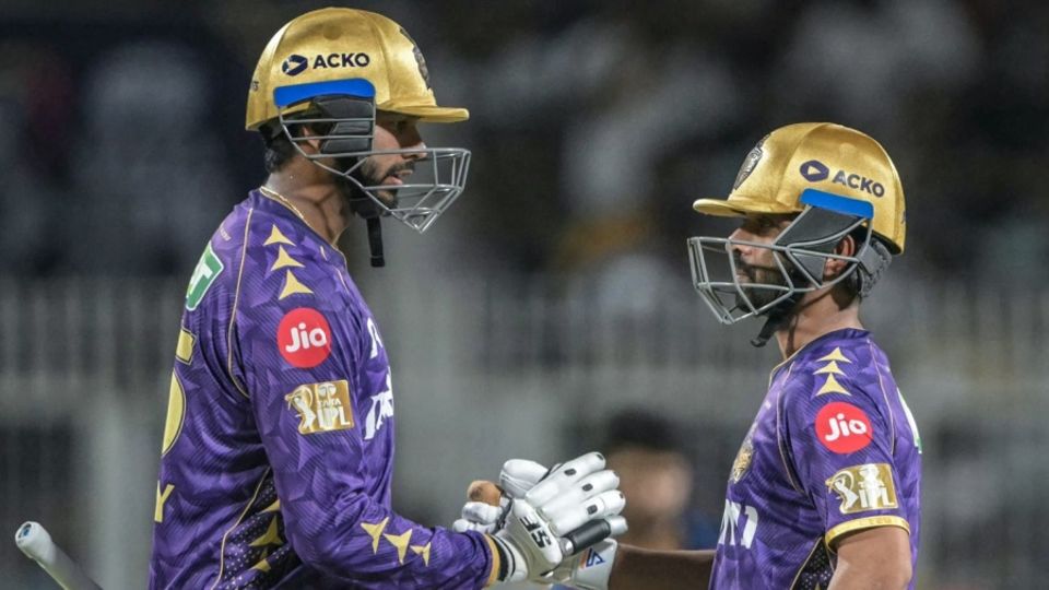Venkatesh Iyer and Ajinkya Rahane added 71 off 40 balls for the third wicket