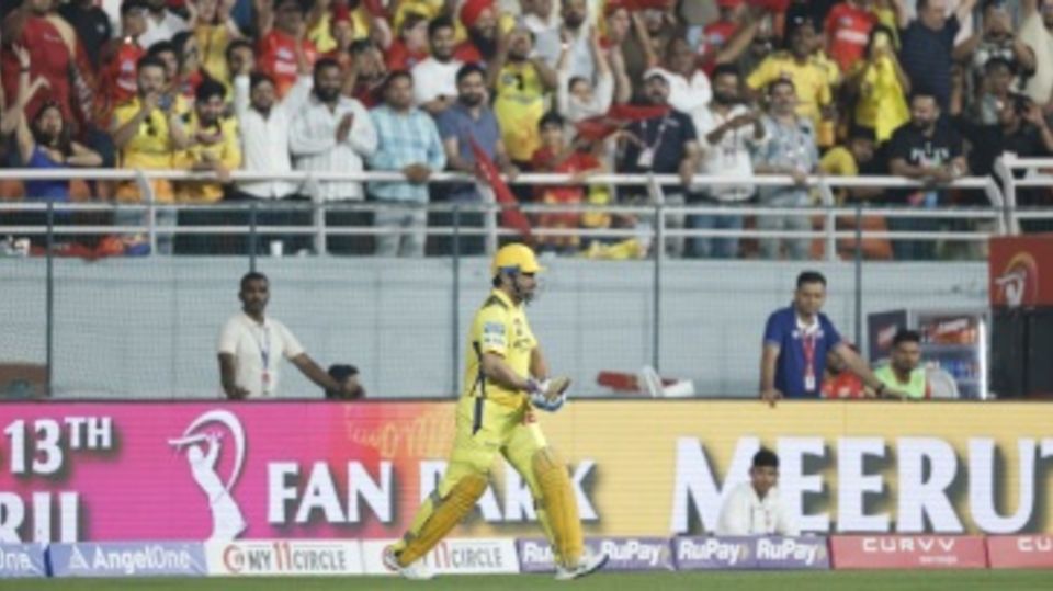 MS Dhoni walked in at No.5