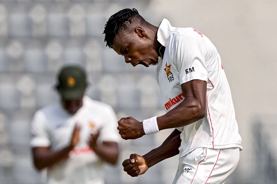 Blessing Muzarabani picked up 9 for 112 in the Sylhet Test