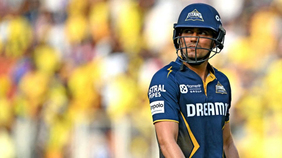 Shubman Gill walks back after a rare low score