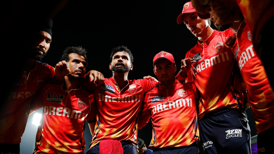 We own the night: Iyer's brigade huddle before the Kolkata game against KKR