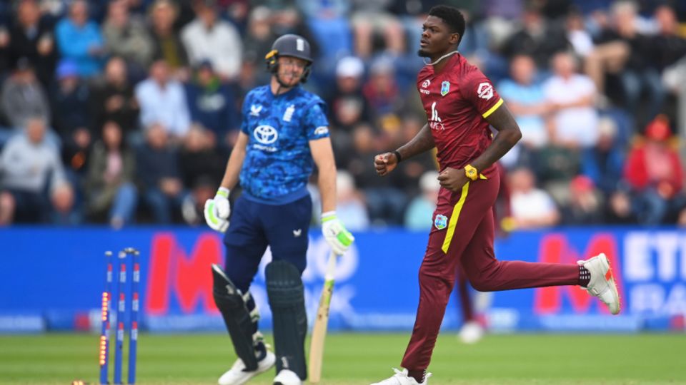 Alzarri Joseph produced a fierce spell that had England on the rack in Cardiff