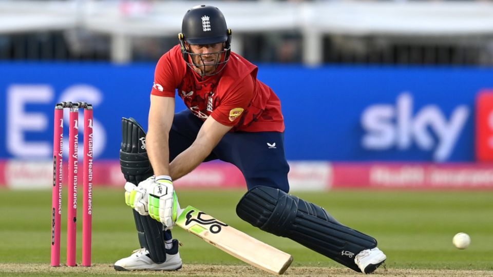 Jos Buttler averages 53.58 in the Powerplay, while striking at 155.31