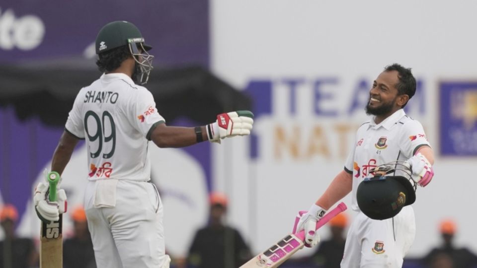 Najmul Hossain Shanto and Mushfiqur Rahim deflated Sri Lanka's bowling in both innings