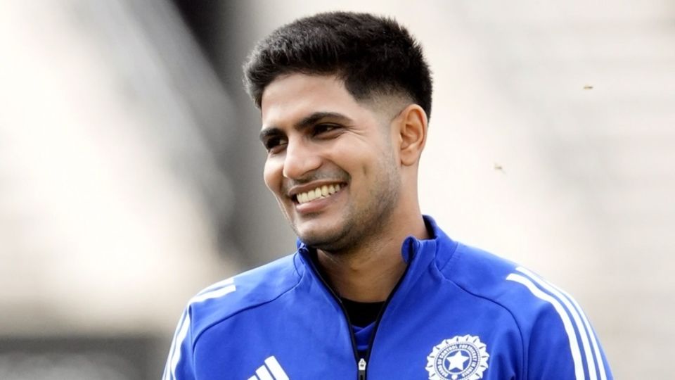 Shubman Gill was in a cheerful mood during the practice session