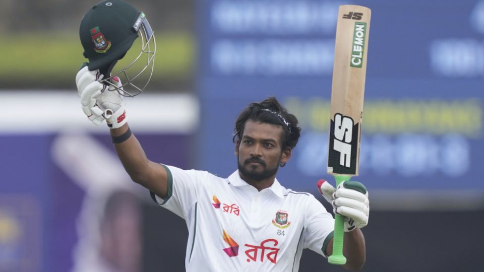 Najmul Hossain Shanto scored twin centuries in a Test for the second time