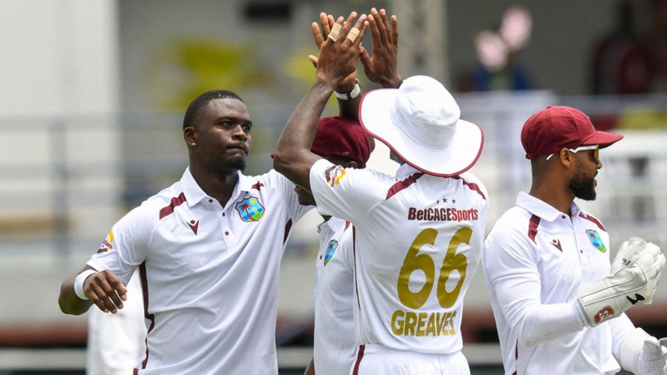 Jayden Seales took 5 for 60 in the first innings in Barbados
