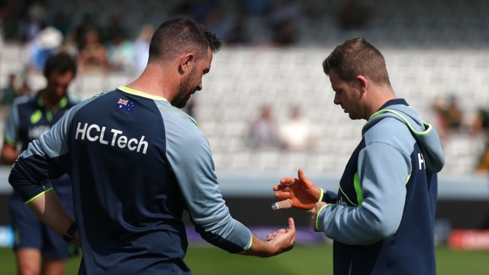 Steven Smith had a splint fitted to the injured little finger during the WTC final