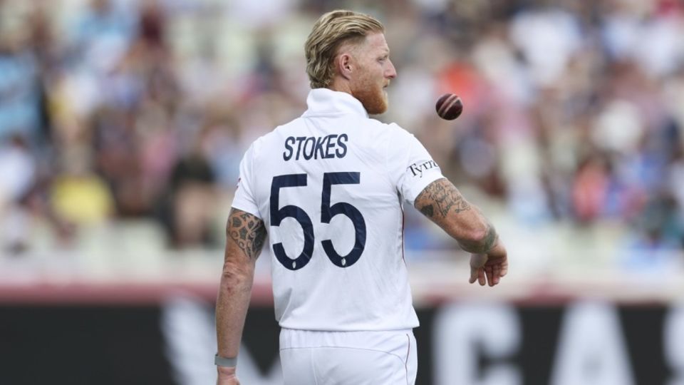 Ben Stokes prepares to bowl on day two