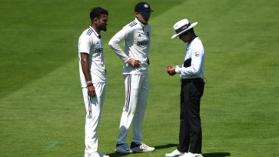 Shubman Gill kept the umpires busy for a change of ball