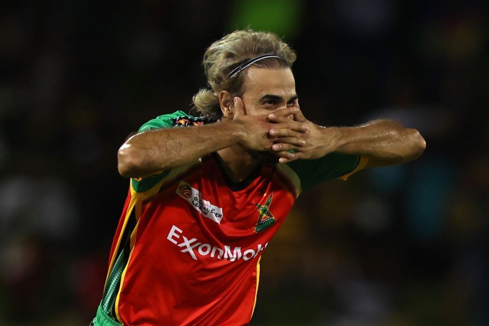 The bane of T20 batters everywhere: Tahir trots out his Victor Gyökeres celebration