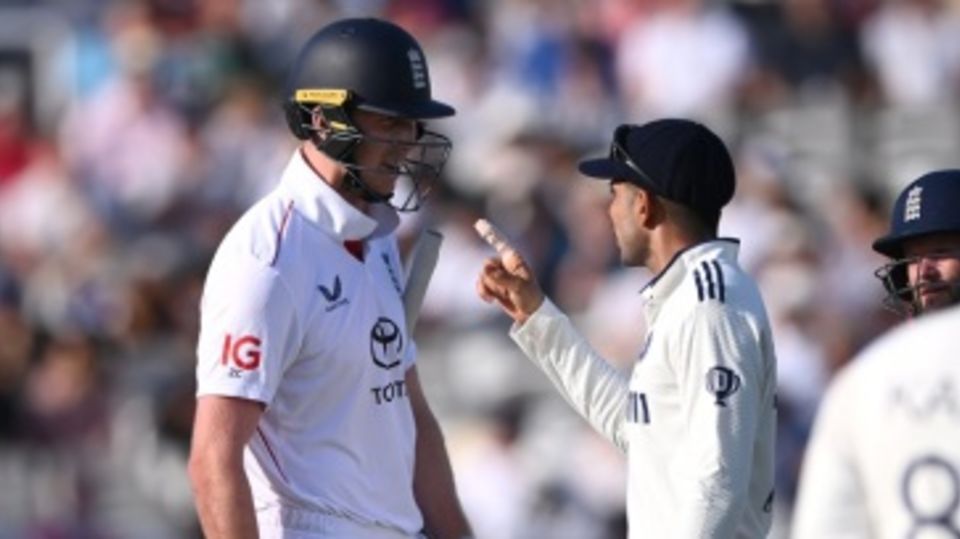 Shubman Gill and Zak Crawley were involved in a heated exchange