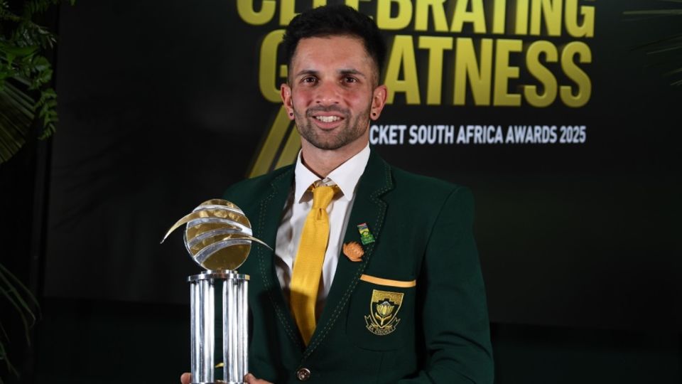 Keshav Maharaj was adjudged the men's Player of the Year at the CSA Awards