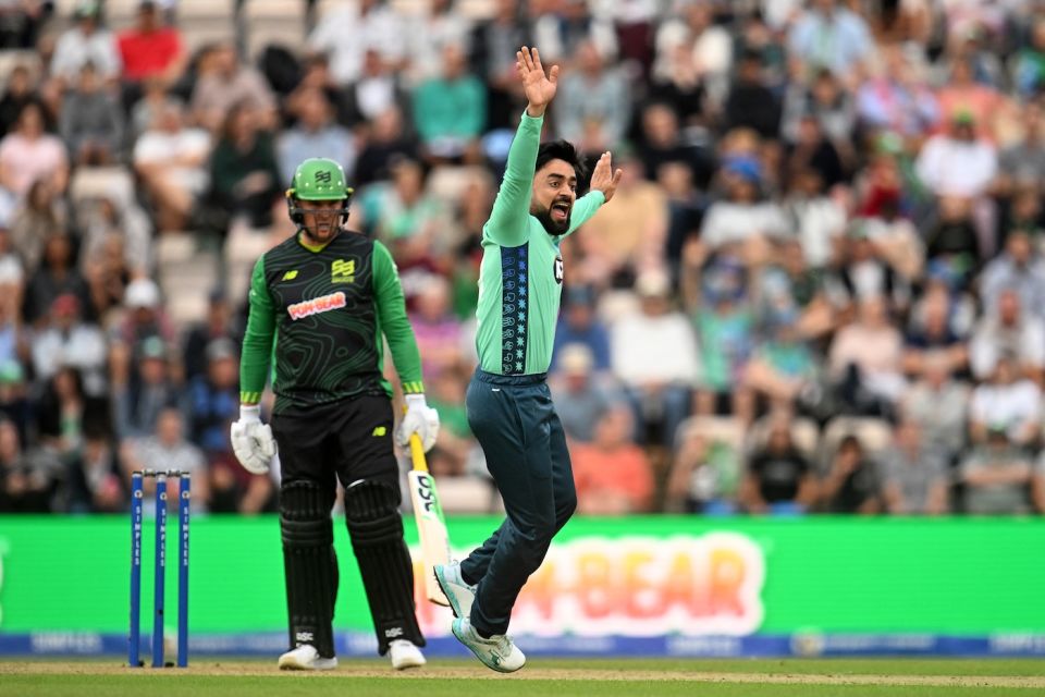 Rashid Khan took three wickets in four legal deliveries