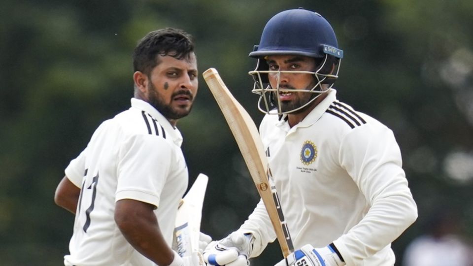 Shubham Khajuria and Nishant Sindhu put up a century stand in the Duleep Trophy semi-finals