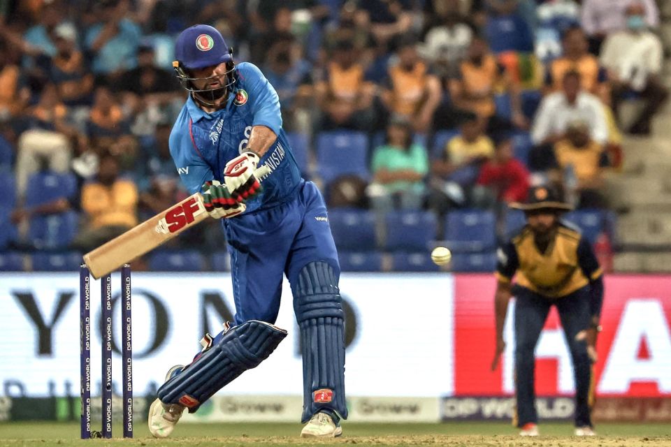 Mohammad Nabi hit five sixes in the final over to give Afghanistan hope
