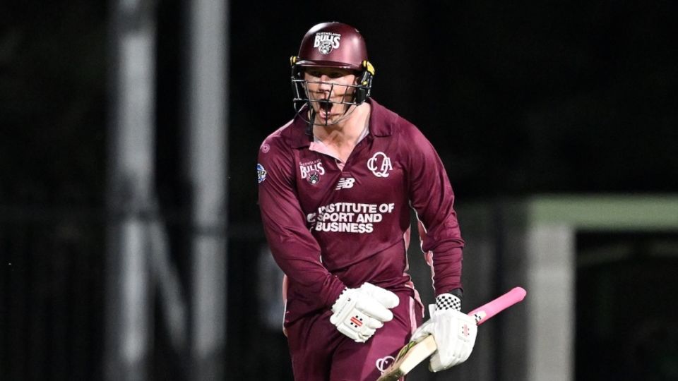 Hugh Weibgen celebrates his match-winning century last season