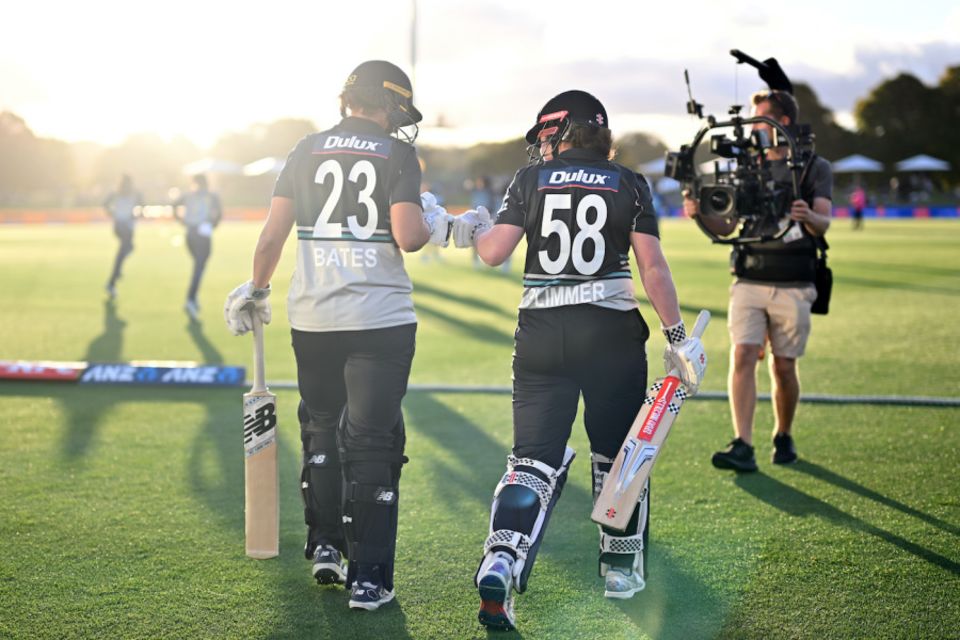 Plimmer says Bates, her opening partner, helped her transition into batting at the top of the order, giving her the freedom to cut loose at the top
