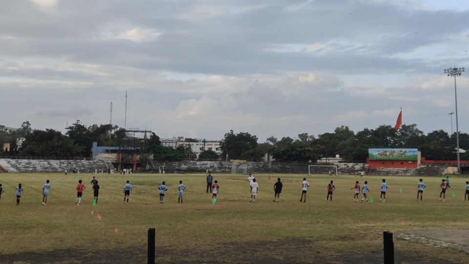 Nehru stadium, once an exclusive cricket ground, now a multi-sports complex