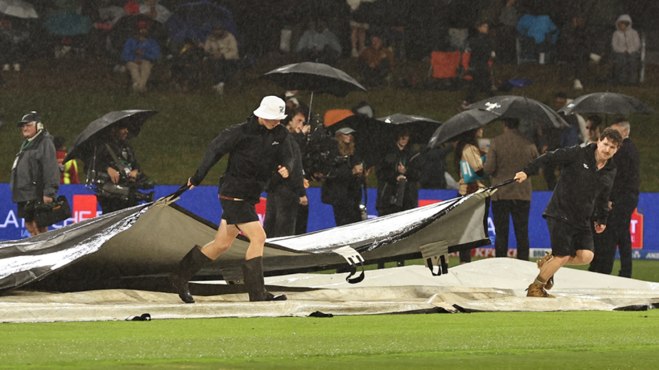 The rain returned after the toss had taken place