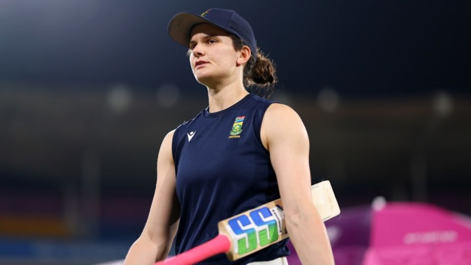 Laura Wolvaardt tunes up for the match against New Zealand in Indore
