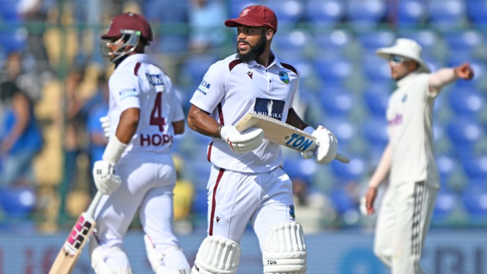 John Campbell and Shai Hope put on West Indies' highest partnership of the 2025 so far