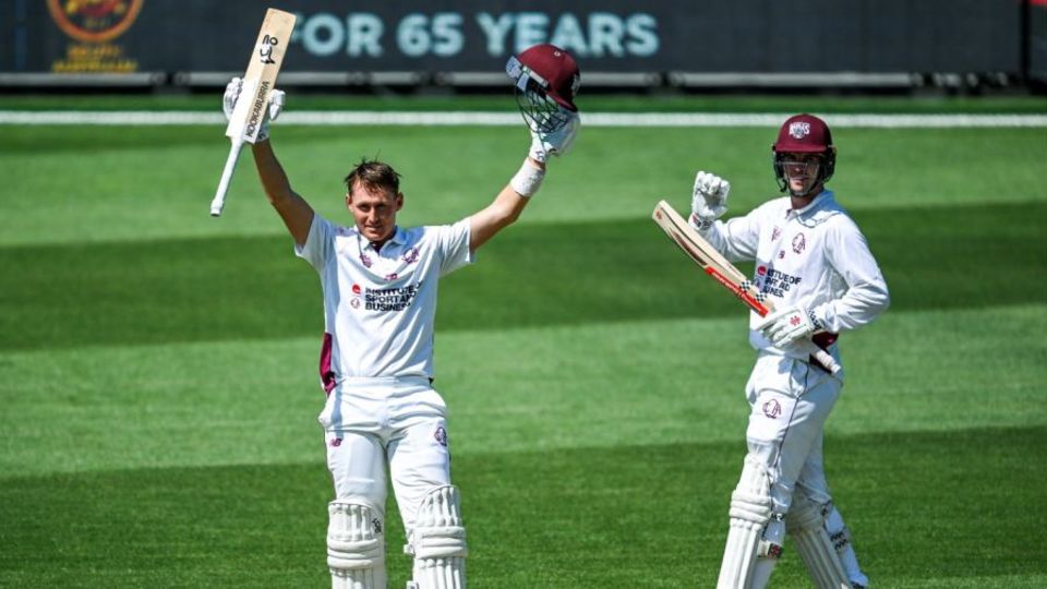 Marnus Labuschagne celebrates back-to-back Shield centuries