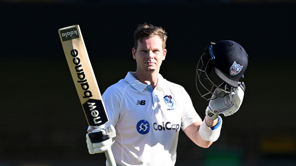 Steven Smith acknowledges his hundred