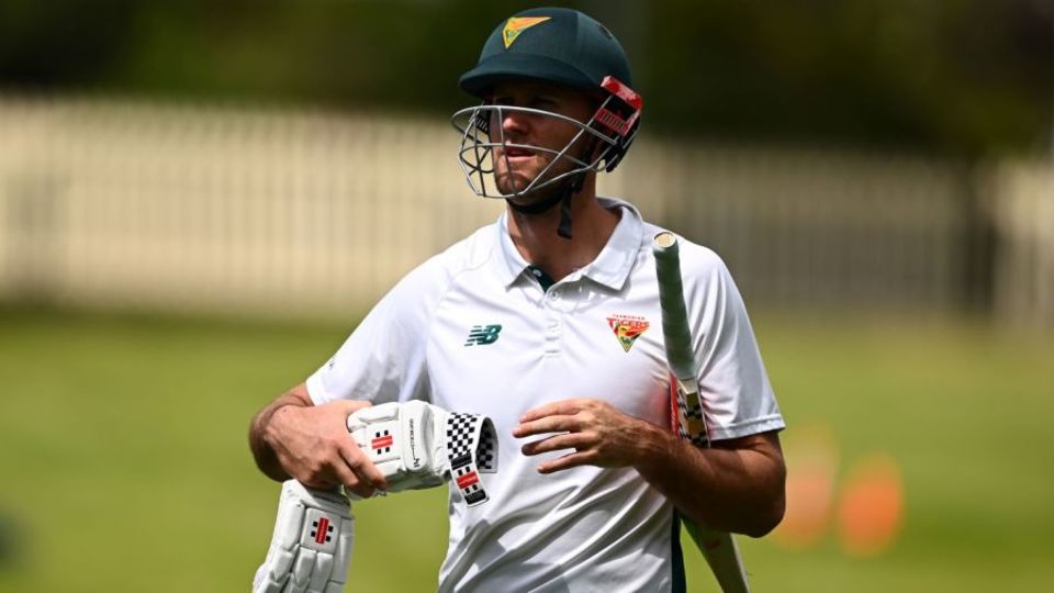 Beau Webster walks off after being dismissed