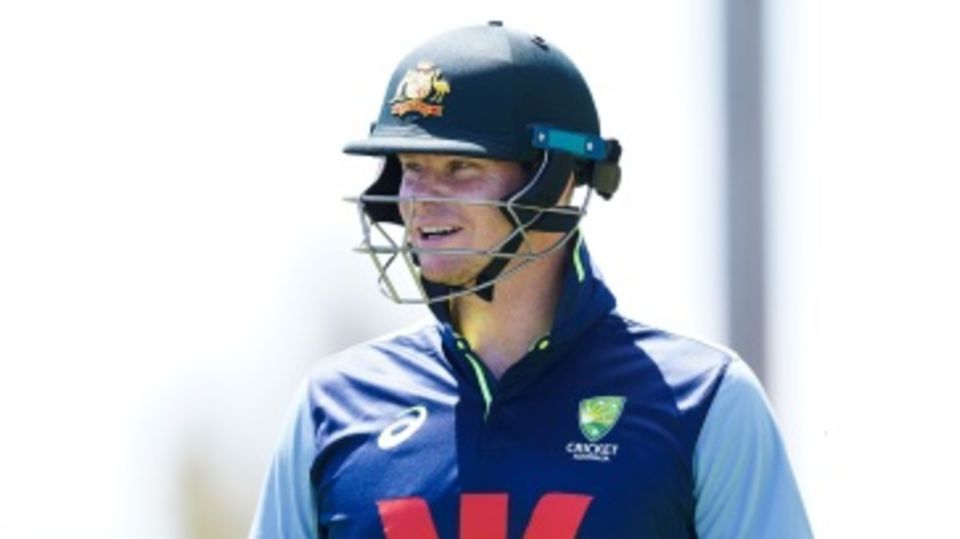 Steven Smith is all smiles at a training session in Perth