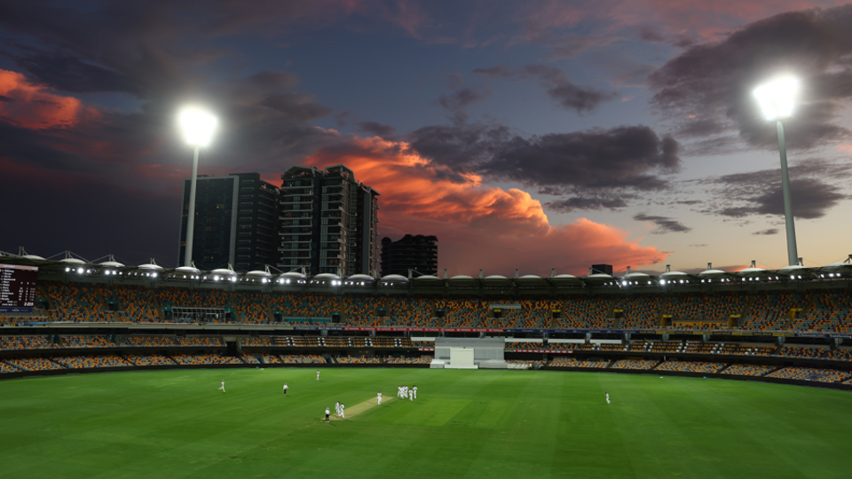 The Gabba during the day-night Sheffield Shield match