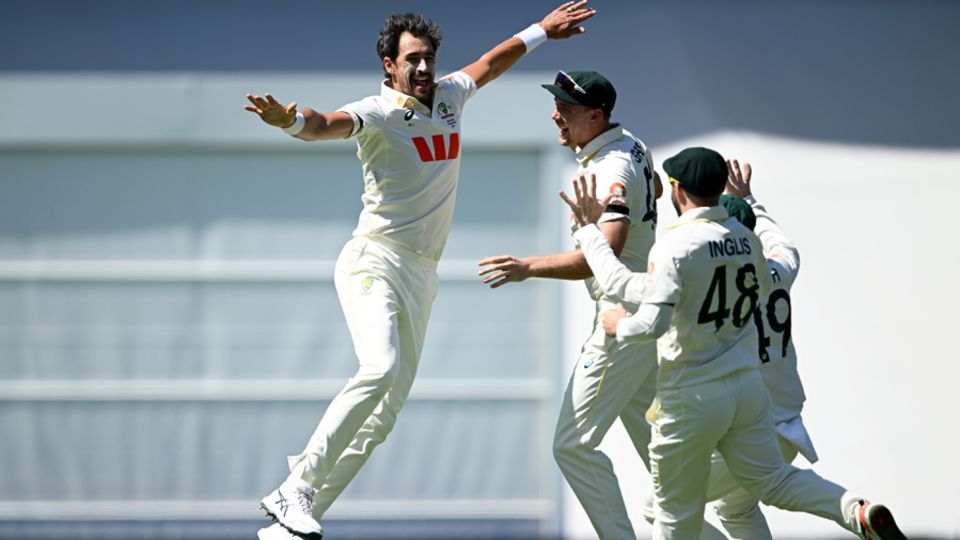 At the Gabba, Mitchell Starc got his 26th wicket in the first over of a Test