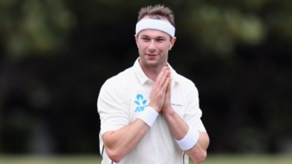 Michael Rae, in action, with his retro headband on