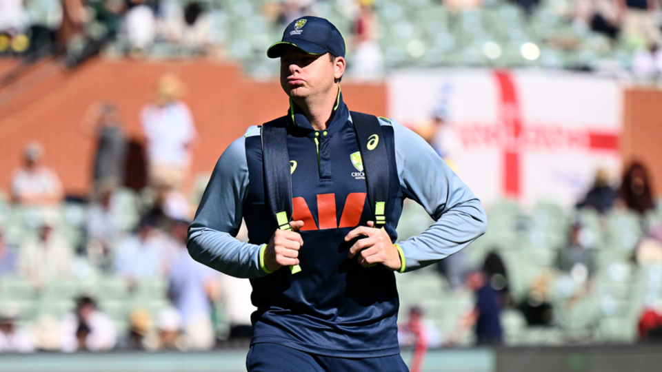 Steven Smith leaves the ground after being ruled out of the third Test