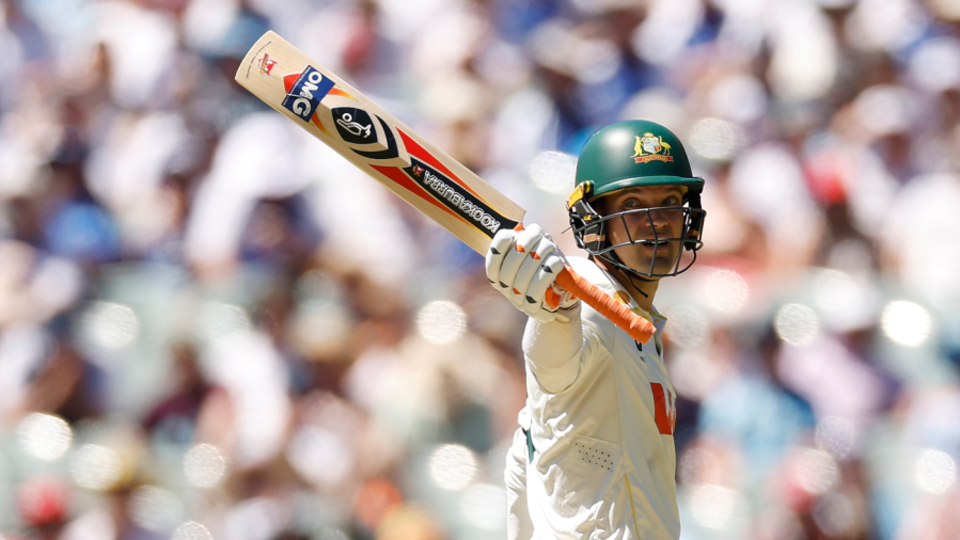 Alex Carey scored 106 on the opening day of the Adelaide Test