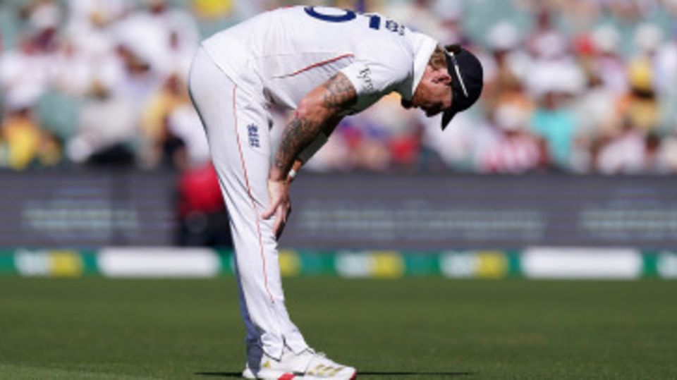 Ben Stokes cuts a dejected figure on day three