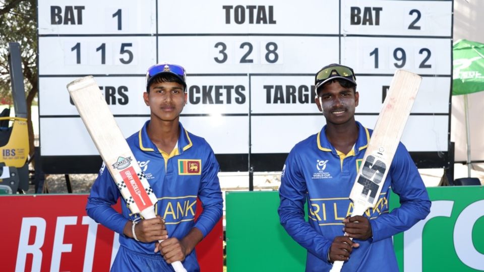 Viran Chamuditha and Dimantha Mahavithana put on 328 for the opening wicket